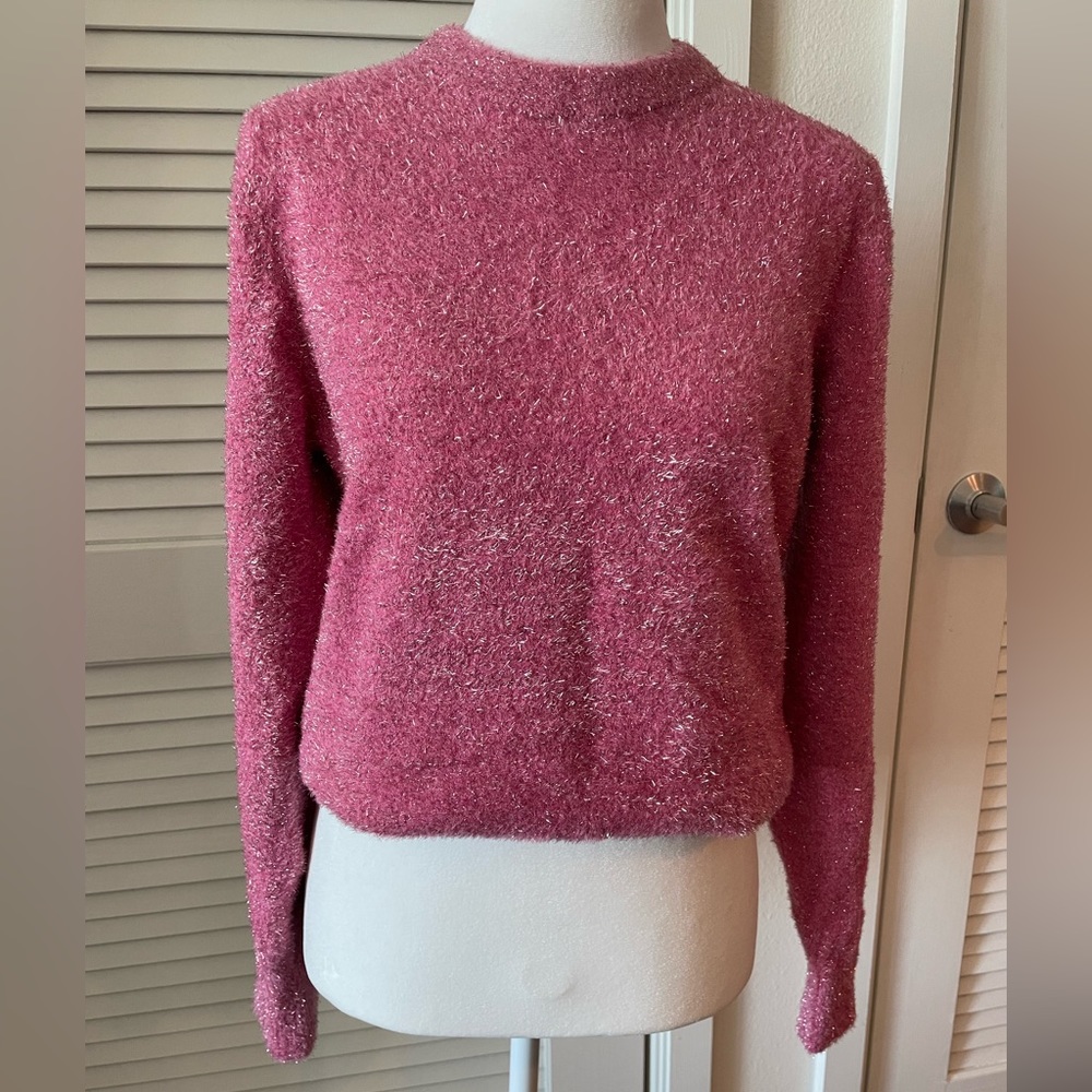 Old Navy Eyelash Party Pink a Boo Sweater